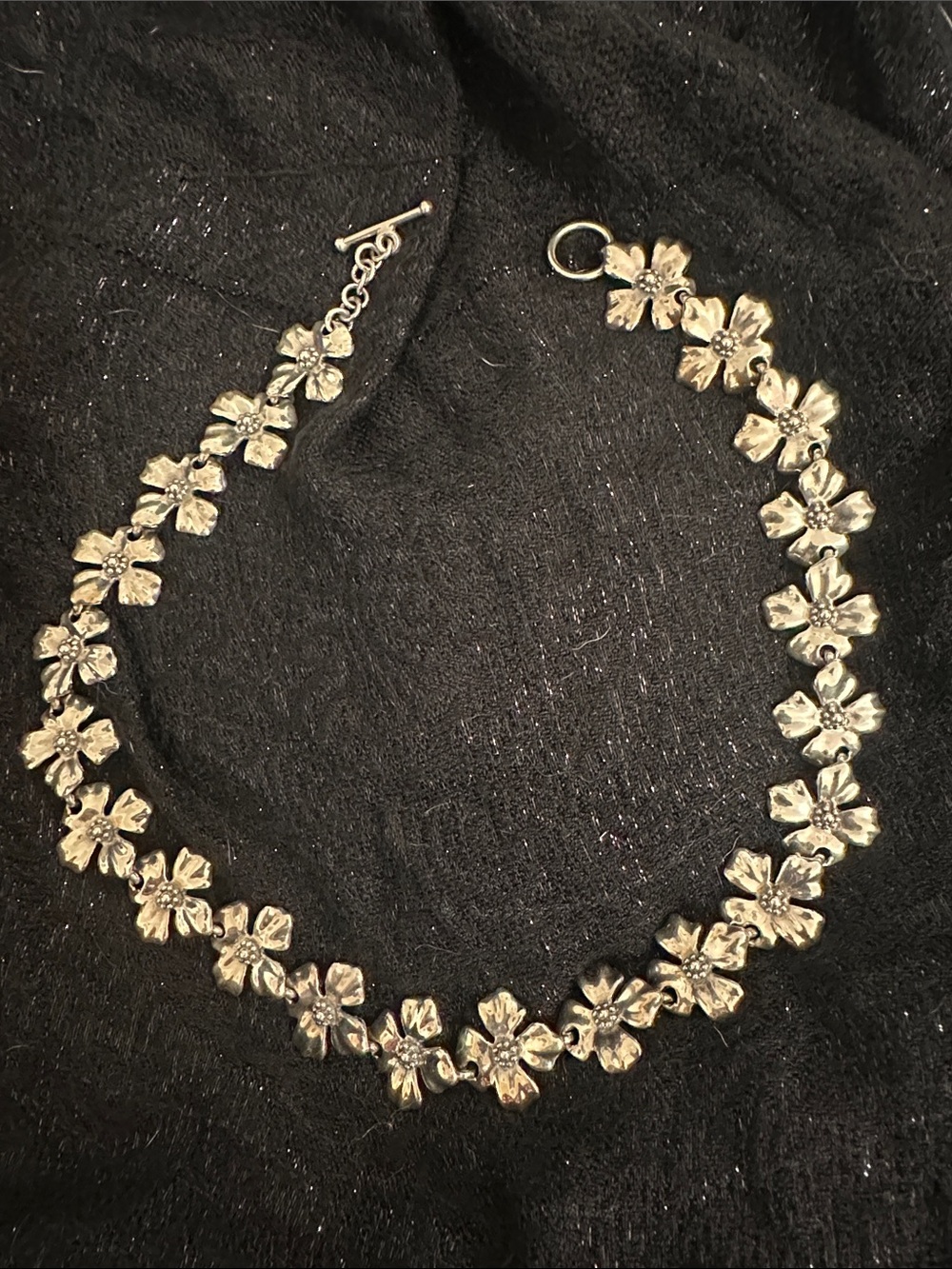 Sterling Silver Dogwood Adjustable Necklace